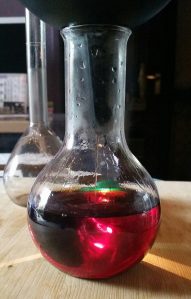 Used a flashlight to see the deep red color better.